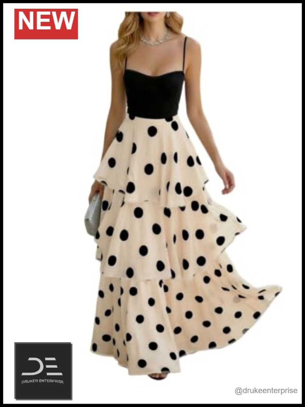 Women's Ruffle Layered Cocktail Wedding Guest A-Line Maxi Dress